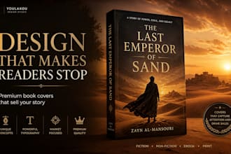 design a professional book cover or ebook hardcover