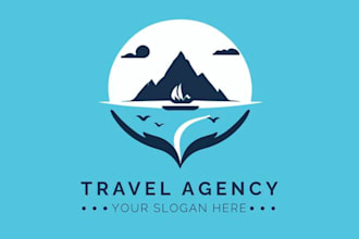 create modern travel, agencies, tours and adventure logo