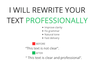 rewrite and improve your text clearly and professionally