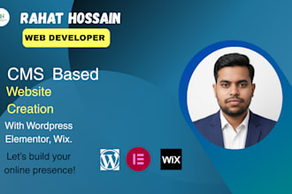 design a professional cms website using wordpress or wix