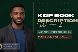 write your KDP book description, book blurb, and amazon book synopsis writer