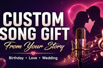 create a personalized romantic song gift for birthday, anniversary or wed