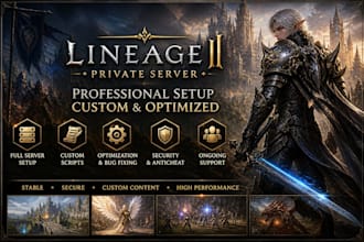 setup and customize your lineage 2 private server l2j, acis, high five