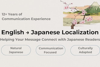 localize english content into natural japanese