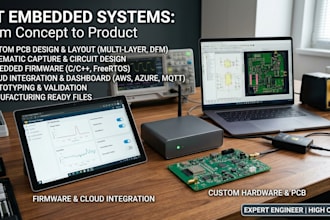 design and develop iot devices embedded systems from schematic to pcb