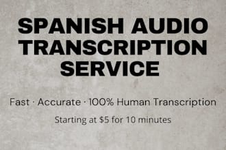 do accurate spanish transcription and data entry