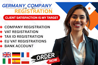 do vat and company registration in UK ksa germany sweden and france