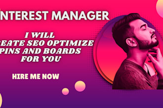 be create content, pins and boards as a pinterest manager