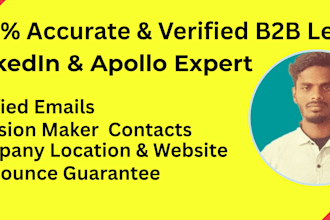provide 100 percent accurate b2b lead generation and verified email list
