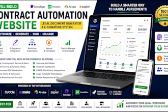 build contract automation website esignature no code legal doc generator saas ai