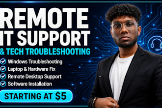 provide remote IT support and windows troubleshooting