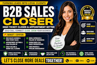 be your sales closer high ticket closer appointment setter sales representative