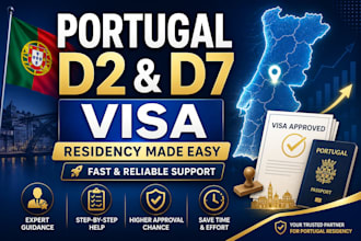prepare your portugal d2,d7 visa application and documents