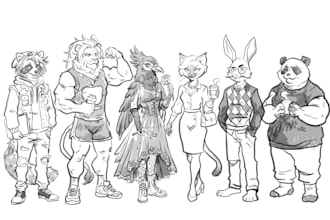 illustrate your fursona, anthro character sfw