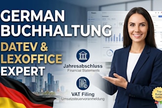 do german bookkeeping, buchhaltung, and jahresabschluss for gmbh or eÜr