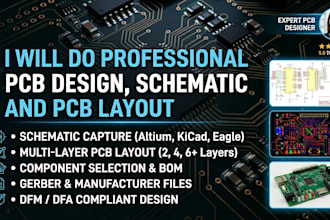 do professional pcb design, schematic and pcb layout