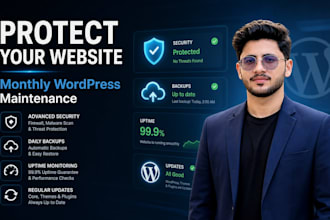 provide monthly wordpress maintenance and website care plan service