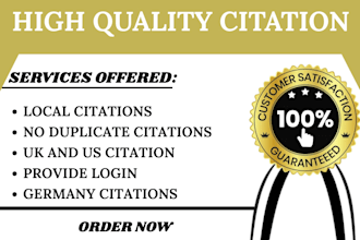 create custom canada, germany US local citation directory submission local SEO