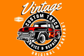 create eye catching vintage towing service logo for style