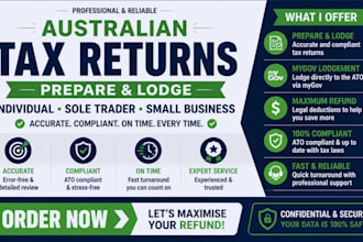 prepare lodge australian individual sole trader small business tax returns