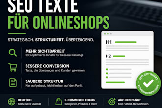 write SEO optimized german texts for your ecommerce shop
