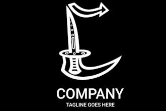 draw sharp and striking dagger logo for your brand