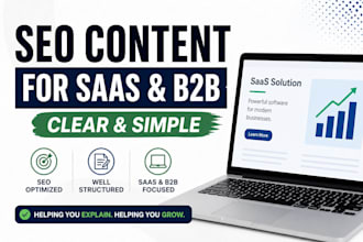 write SEO optimized and b2b software articles