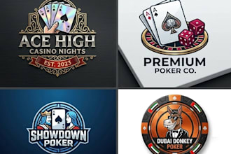 design fantastic elegant poker logo poker chip design