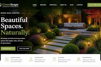 build wix landscaping company website garden design landscaping services website