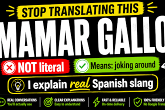 help you understand real spanish slang and messages