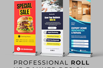 design professional roll up banner, retractable banner, retractable stand