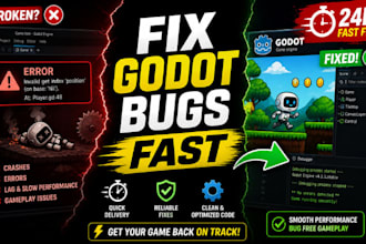fix bugs and errors in your godot game and optimize performance fast