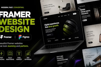 design your framer website landing page and UI UX web design for startups