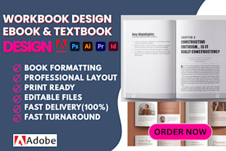design booklets textbook workbook and educational learning materials in indesign