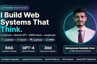 build an ai powered web system and saas platform using mern and langchain