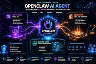 setup fix openclaw ai agent lm studio local llm cerebras inference claude code
