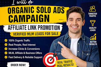 do organic solo ads campaign affiliate link promotion verified MLM lead for sale