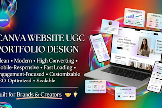 design ugc portfolio canva website canva website design portfolio website