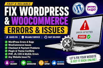 fix wordpress errors and woocommerce checkout issues