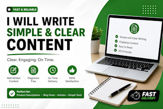 write simple product description and short captions