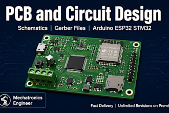 pcb and circuit design on arduino, esp32, arm or your mcu