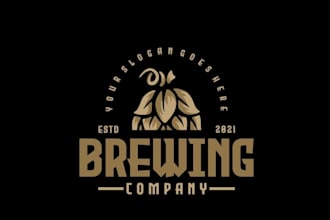 make unique and modern brewery logo for your brand