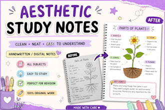 create clean and easy study notes for students