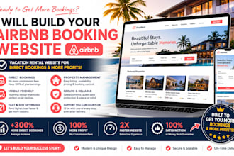 create airbnb booking website for vacation rental direct bookings