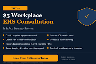 consult and create a ehs osha strategy