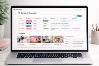 build a custom notion content calendar and social media planner