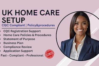 set up UK homecare policies and procedures, cqc registration