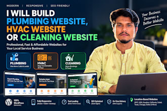 build plumbing website, hvac website or cleaning website