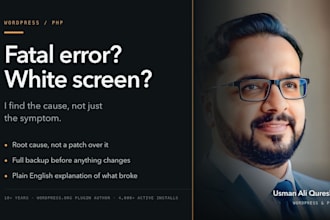 fix wordpress php fatal error, white screen of death and critical error