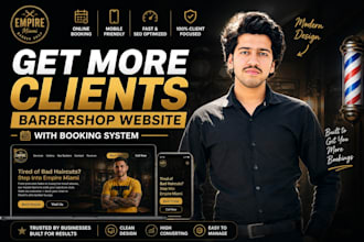 design a high converting barbershop website with booking system